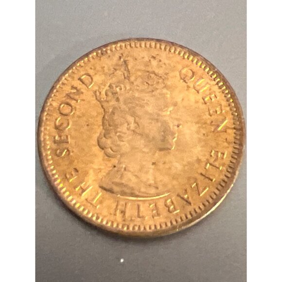 1955 Cyprus Three Mils Coin Queen Elizabeth II Copper Collectible - Picture 1 of 3